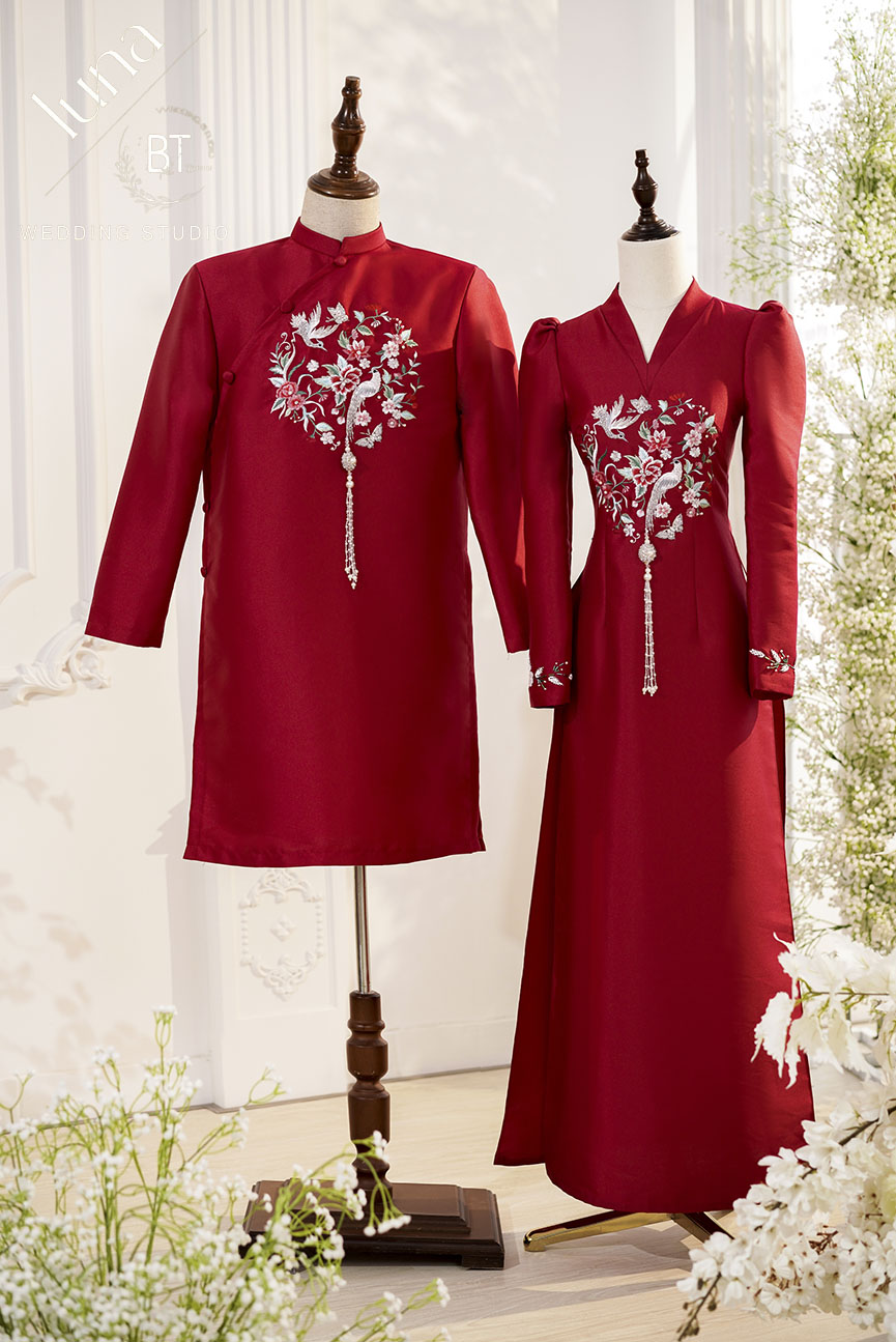 Mẫu áo dài cưới đẹp 10