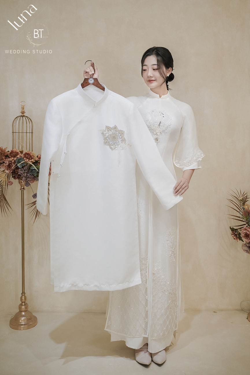 Mẫu áo dài cưới đẹp 14