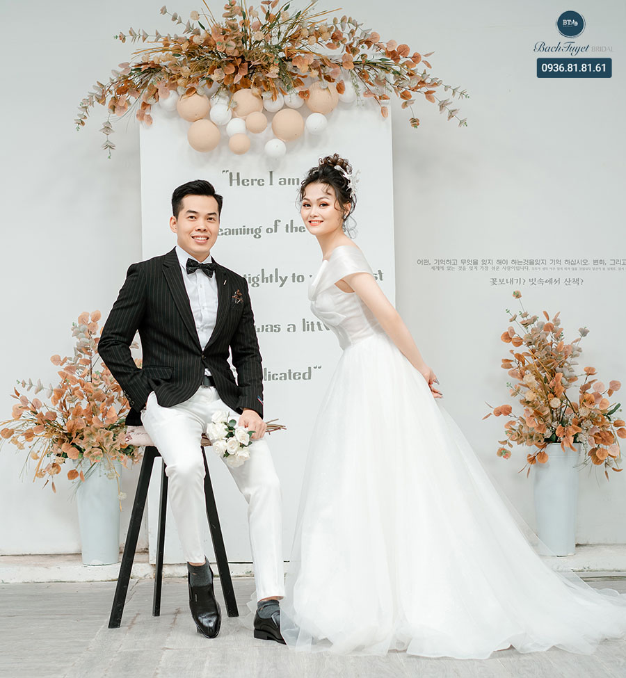 Chụp ảnh cưới kiểu hàn trong studio