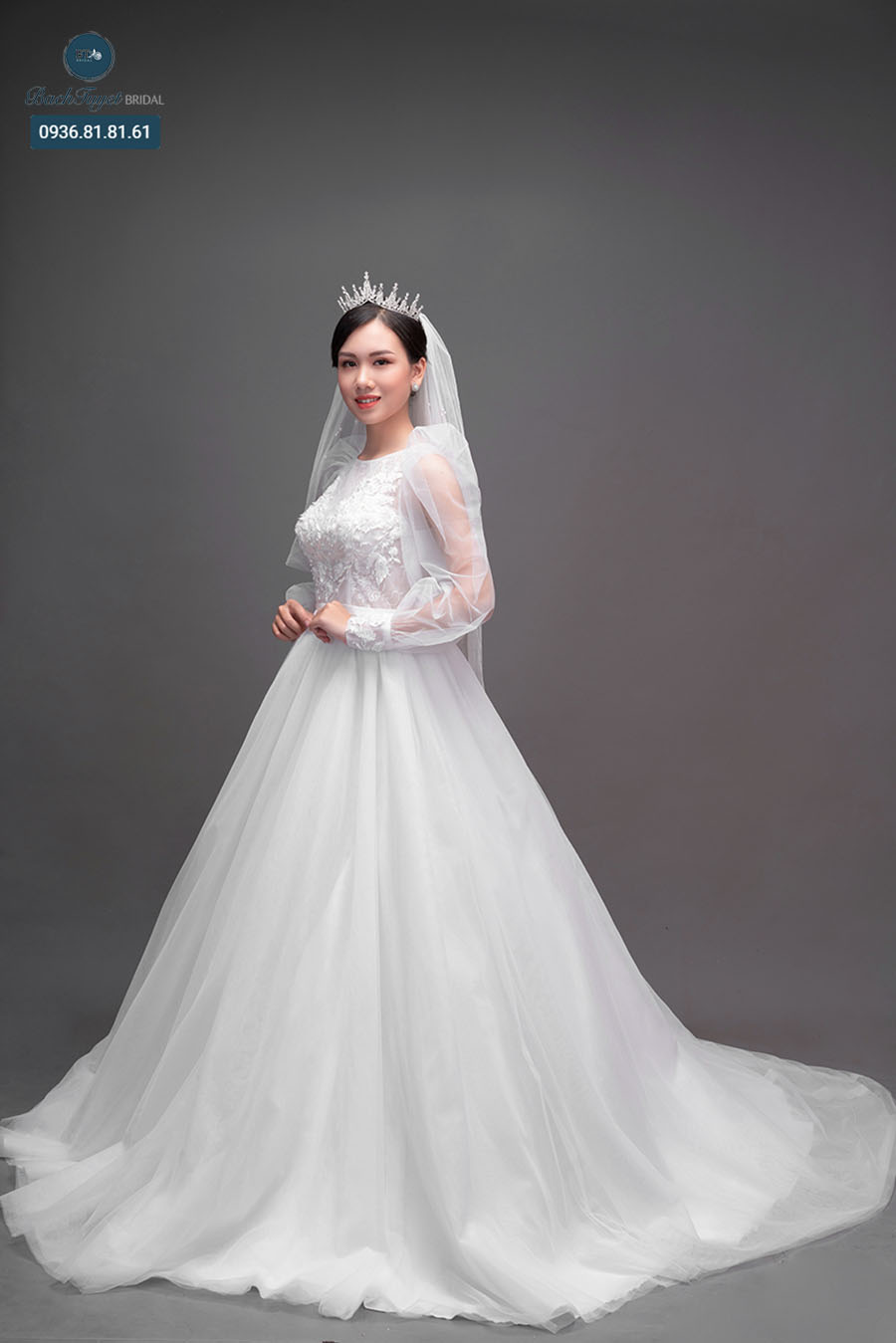 Váy cưới chụp ảnh cho cô dâu béo