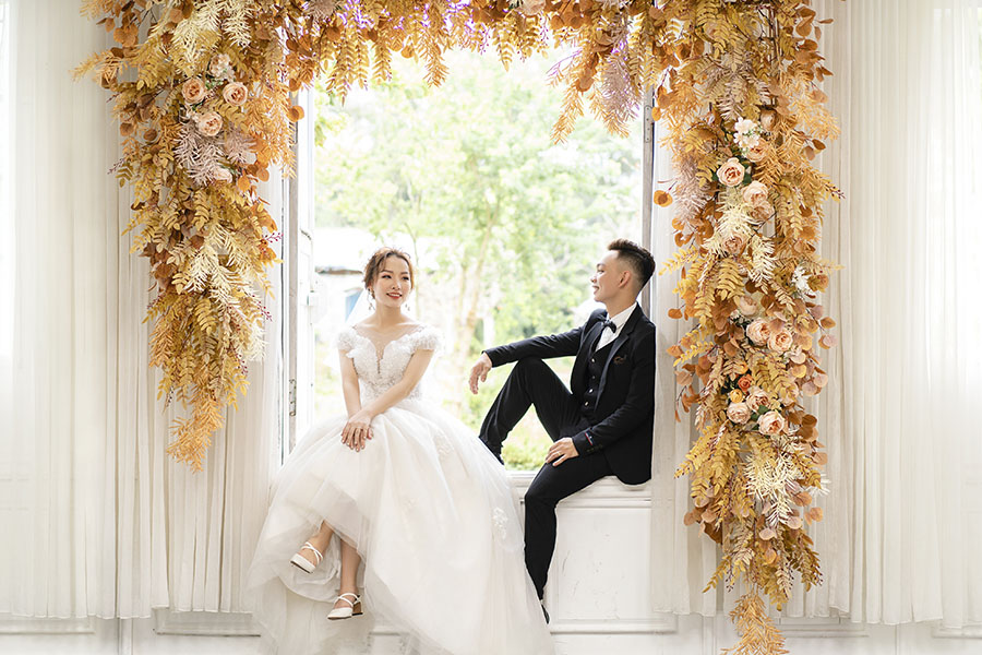 Chụp ảnh cưới kiểu hàn tông màu tươi sáng