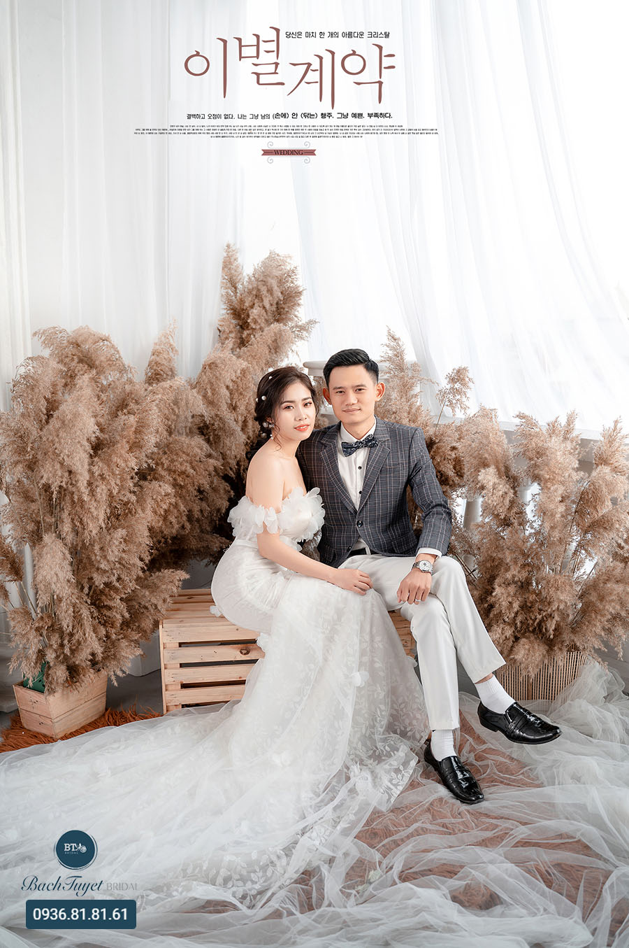 Chụp ảnh cưới trong studio kiểu Hàn Quốc