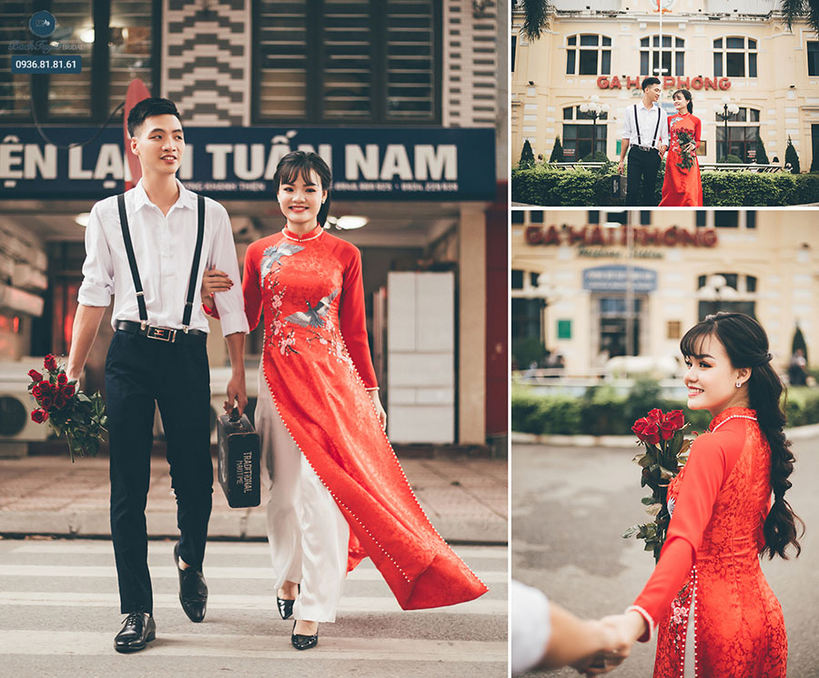 Ảnh cưới ở ga Hải Phòng