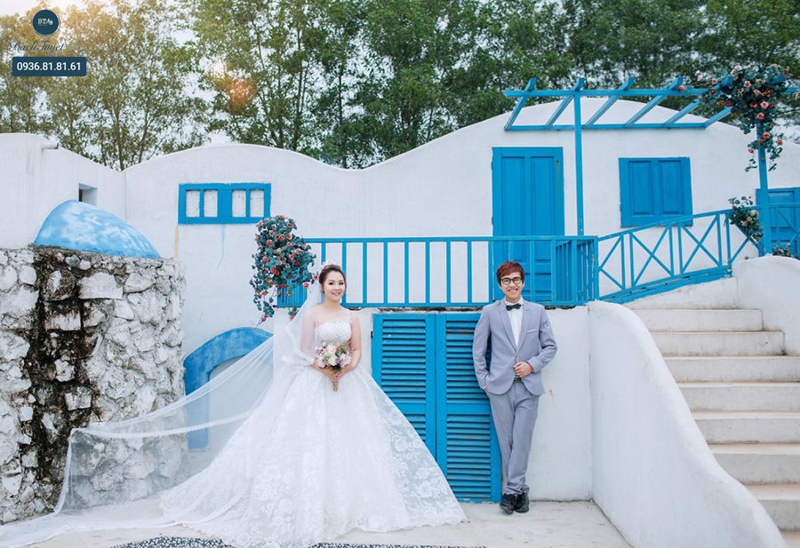 Ảnh cưới phim trường Santorini