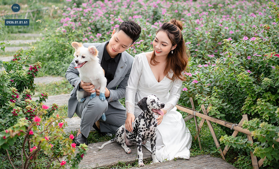 Chụp ảnh cưới ở công viên Vsip