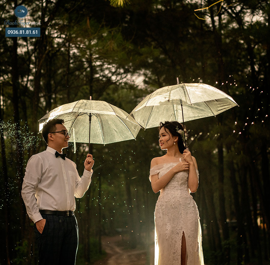Chụp ảnh cưới ở rừng thông