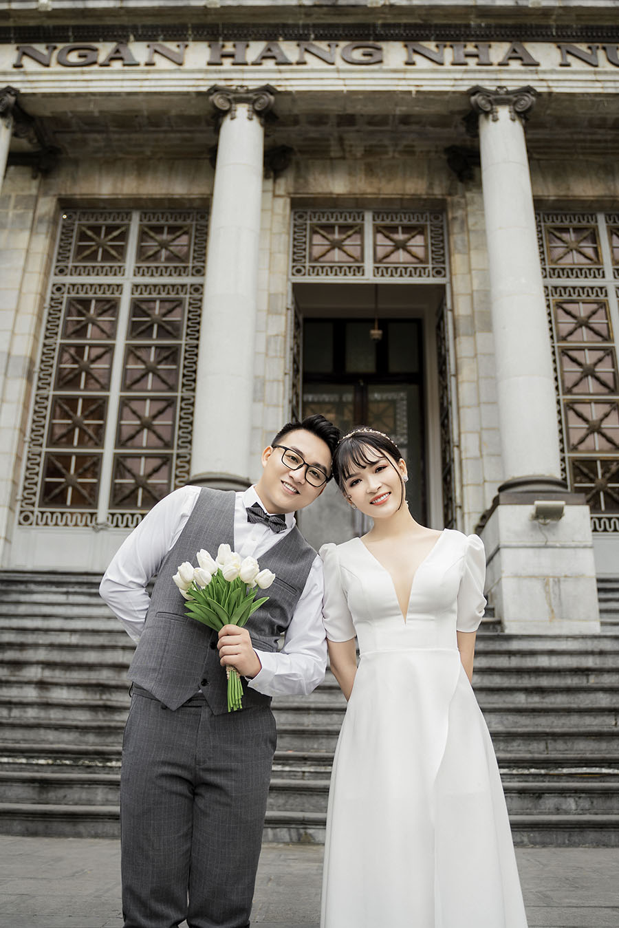 Váy cưới chữ A