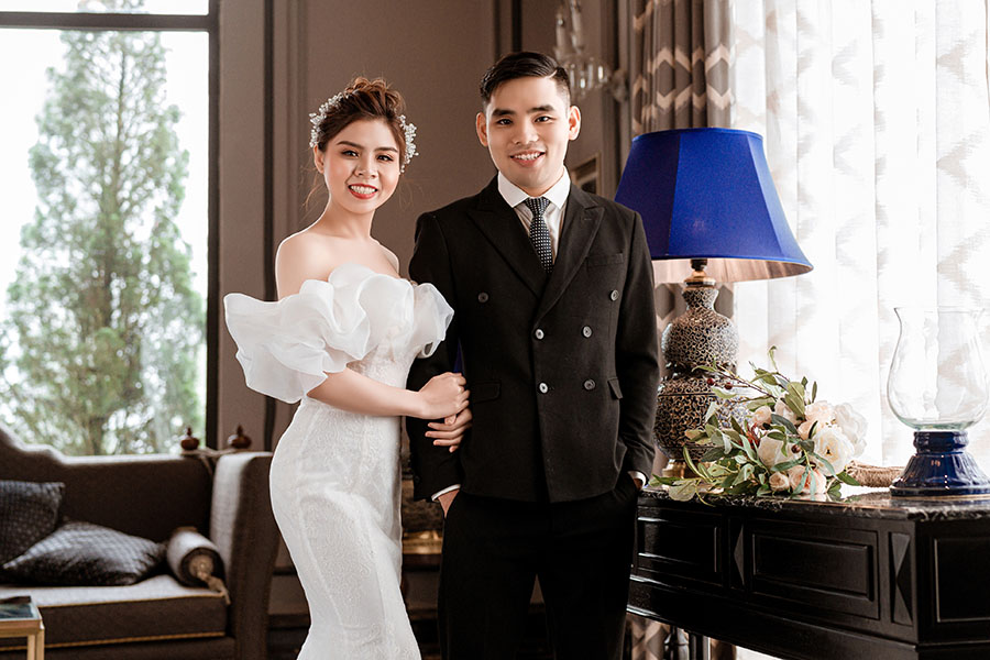 Mẫu vest cưới hai hàng cúc