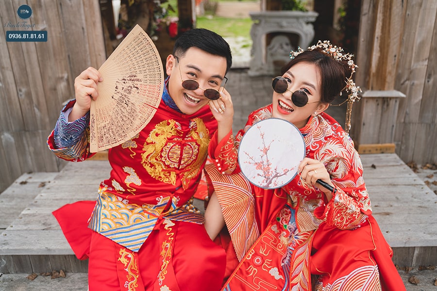 chụp ảnh cưới kiểu xưa với trang phục trung quốc