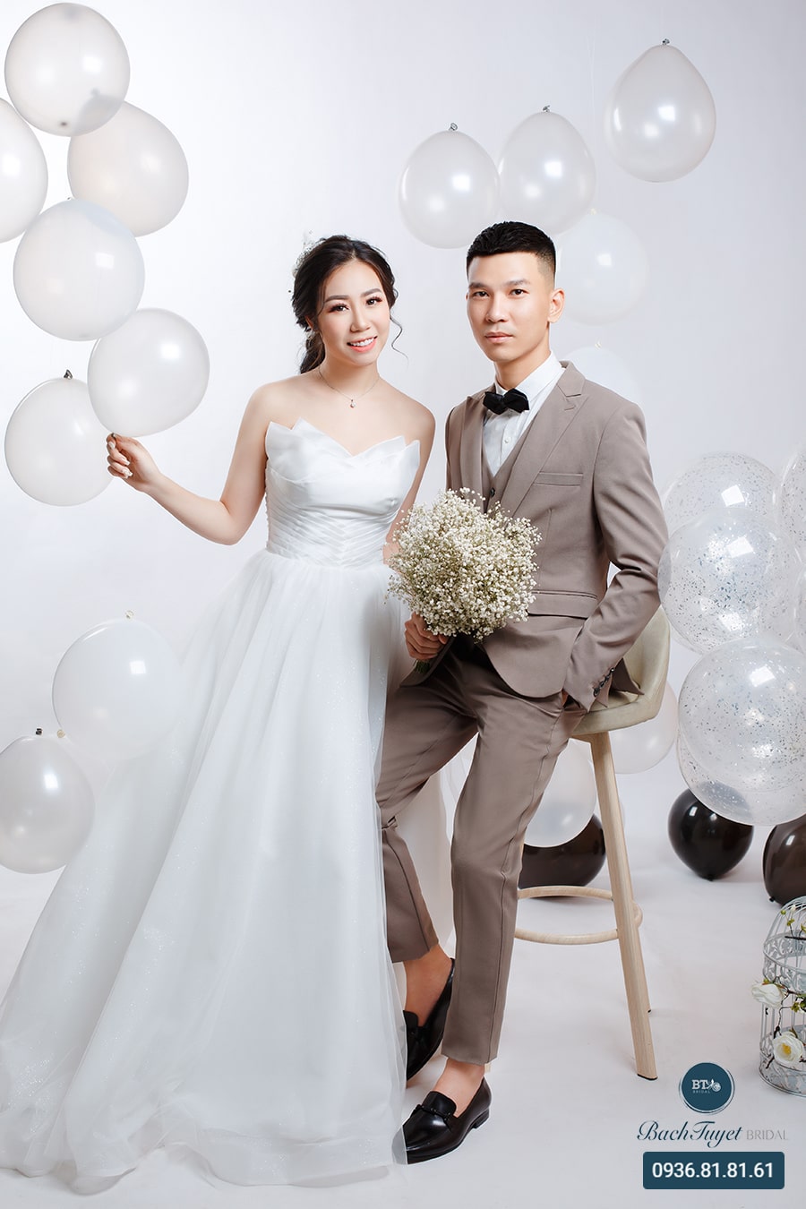 chụp ảnh cưới mặc vest màu gì vest nâu phong cách