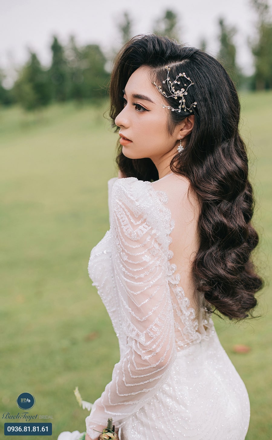 trang điểm chụp ảnh cưới ngoài trời