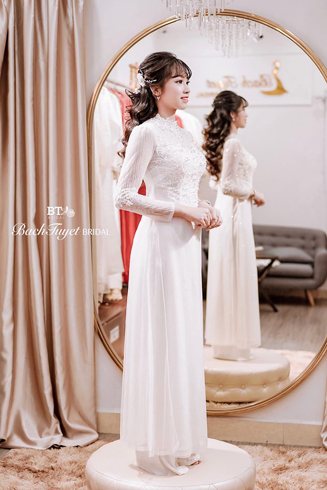 Lưu ý về chất liệu khi chọn áo dài cưới