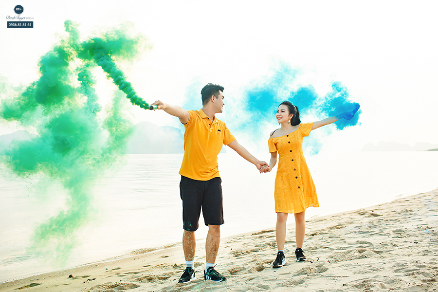Cách phối đồ chụp ảnh cưới ngoại cảnh theo phong cách trẻ trung