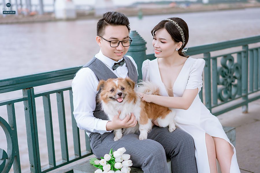Nắm bắt tâm lý thú cưng khi chụp ảnh cưới cùng thú cưng 