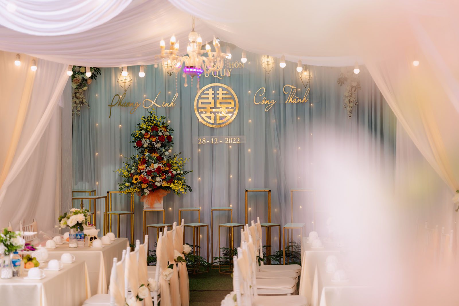 Ý tưởng trang trí backdrop đám cưới ấn tượng, bắt mắt nhất