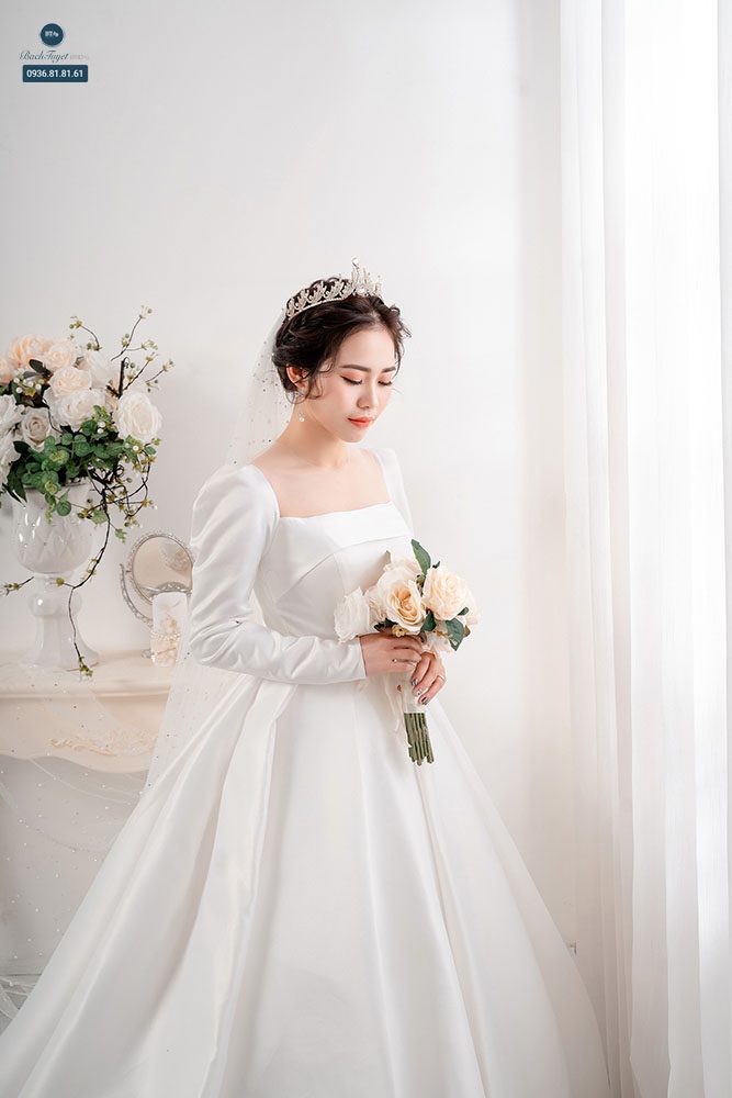 váy cưới vintage dáng chữ A