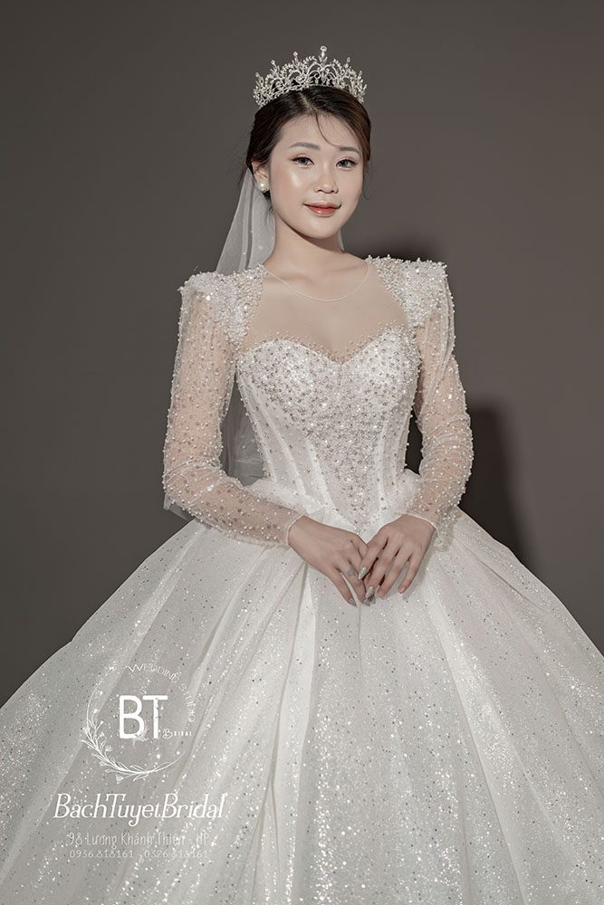 váy cưới vintage dáng công chúa 
