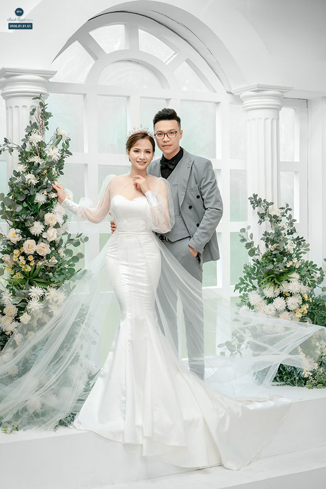 phông nền chụp ảnh cưới 3D trong studio 