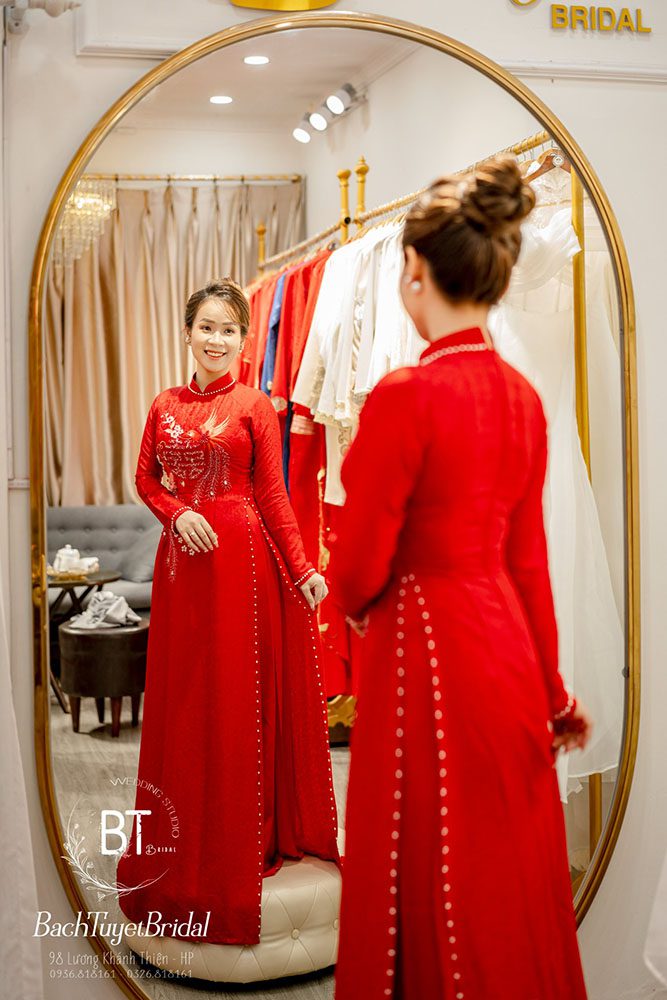 Lựa chọn màu sắc áo dài cưới