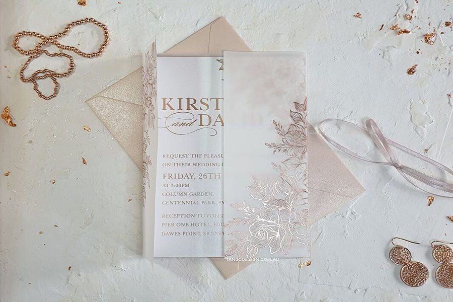 Thiệp cưới Vellum Invitation 