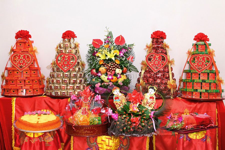 Tráp lễ ăn hỏi miền Nam