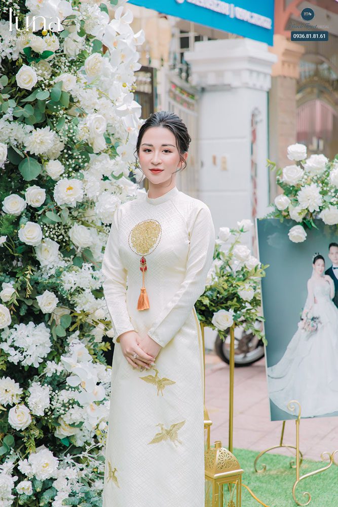 Áo dài cưới thiết kế tại Luna Wedding Studio