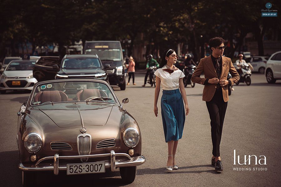 Concept chụp ảnh cưới với xe