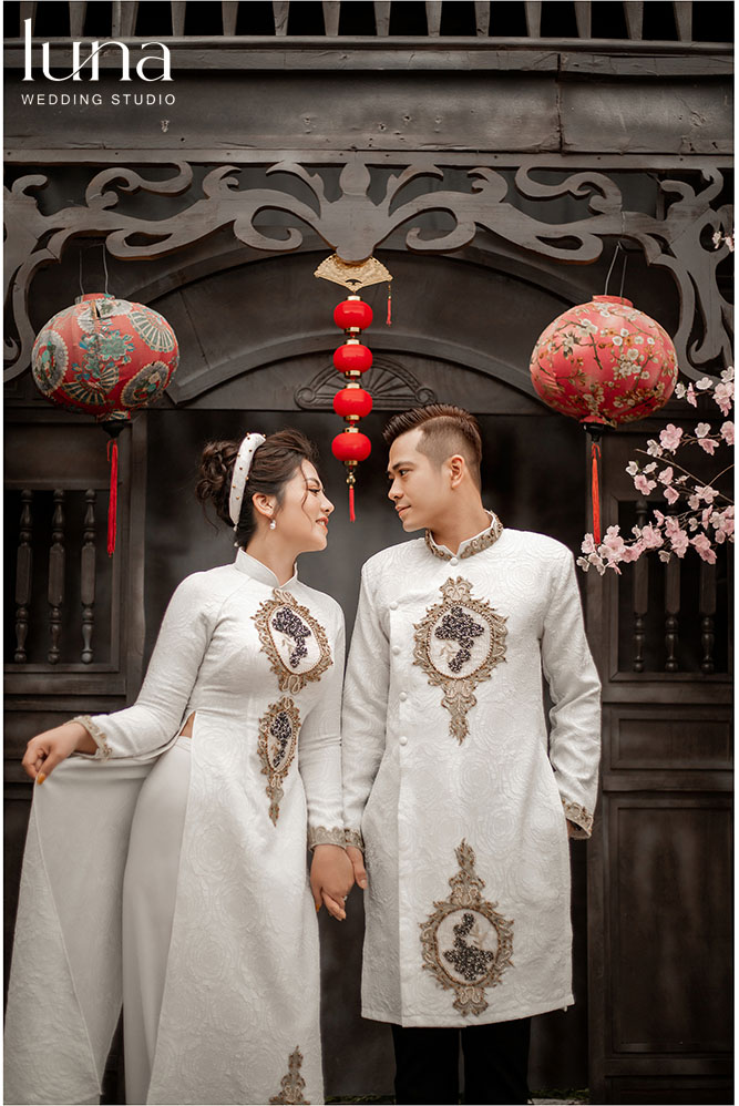 Chọn áo dài chụp ảnh cưới 